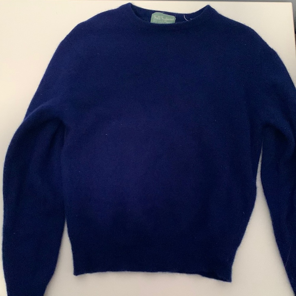 Vintage Cobalt Blue Lambs wool sweater